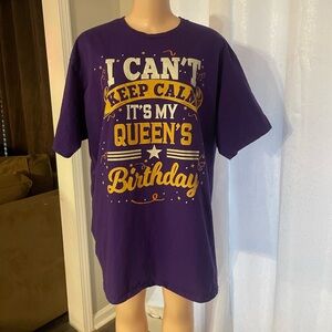 Can’t keep calm queens birthday spouse shirt Purple Graphic T-Shirt 3XL his hers